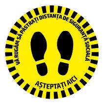 JBM 53843 - ETIQUETA ADHESIVA REDONDA DE SEÑALIZACIÓN PARA SUELOS - DIST