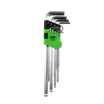 JBM 53738 - SET DE 9 LLAVES ALLEN CON PUNTA REDONDA EXTRALARGAS