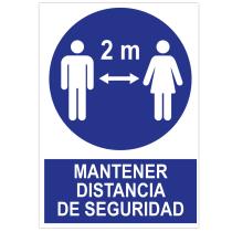 JBM 14810 - POSTER CARTULINA  A3 CON 'MANTENER LA DISTANCIA DE SEGURIDA