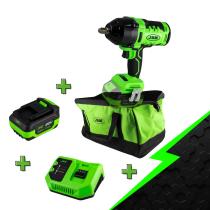 JBM PROMO-60018C - PROMO ELECTR: LLAVE DE IMPACTO A BATERÍA 1/2 60018 + 60013