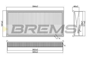 Bremsi FA0112 - FILTRO DE AIRE | AIR FILTER