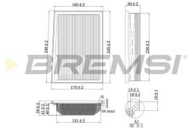 Bremsi FA0117 - FILTRO DE AIRE | AIR FILTER