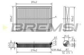 Bremsi FA0125 - FILTRO DE AIRE | AIR FILTER