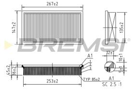 Bremsi FA0127 - FILTRO DE AIRE | AIR FILTER