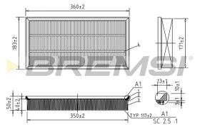 Bremsi FA0203 - FILTRO DE AIRE | AIR FILTER