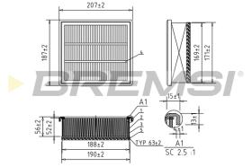 Bremsi FA0212 - FILTRO DE AIRE | AIR FILTER