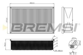 Bremsi FA0214 - FILTRO DE AIRE | AIR FILTER