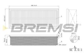 Bremsi FA0215 - FILTRO DE AIRE | AIR FILTER