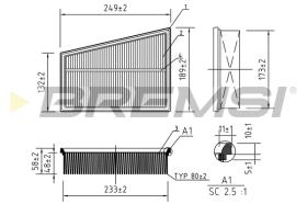 Bremsi FA0534 - FILTRO DE AIRE | AIR FILTER