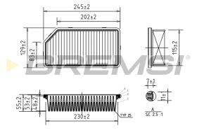 Bremsi FA0537 - FILTRO DE AIRE | AIR FILTER