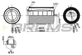 Bremsi FA0543 - FILTRO DE AIRE | AIR FILTER