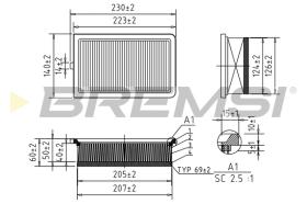 Bremsi FA0548 - FILTRO DE AIRE | AIR FILTER