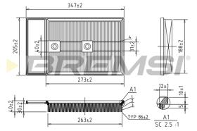 Bremsi FA0549 - FILTRO DE AIRE | AIR FILTER