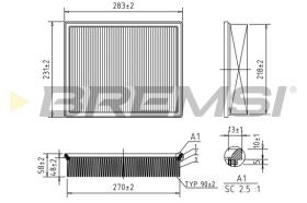 Bremsi FA0551 - FILTRO DE AIRE | AIR FILTER