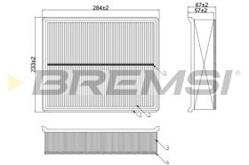 Bremsi FA0552 - FILTRO DE AIRE | AIR FILTER