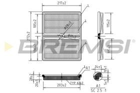 Bremsi FA0553 - FILTRO DE AIRE | AIR FILTER