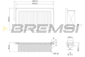 Bremsi FA0555 - FILTRO DE AIRE | AIR FILTER