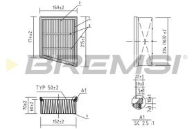 Bremsi FA0556 - FILTRO DE AIRE | AIR FILTER