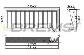 Bremsi FA0560 - FILTRO DE AIRE | AIR FILTER