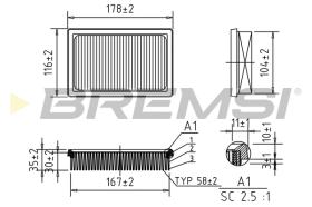 Bremsi FA0561 - FILTRO DE AIRE | AIR FILTER