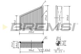 Bremsi FA0567 - FILTRO DE AIRE | AIR FILTER