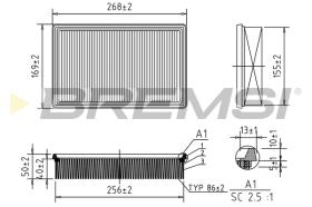 Bremsi FA0569 - FILTRO DE AIRE | AIR FILTER