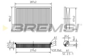 Bremsi FA0573 - FILTRO DE AIRE | AIR FILTER