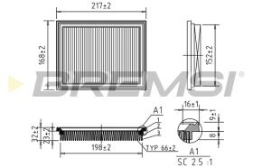 Bremsi FA0578 - FILTRO DE AIRE | AIR FILTER
