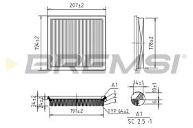 Bremsi FA0581 - FILTRO DE AIRE | AIR FILTER