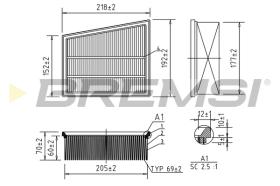 Bremsi FA0586 - FILTRO DE AIRE | AIR FILTER