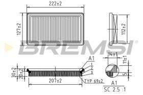 Bremsi FA0587 - FILTRO DE AIRE | AIR FILTER