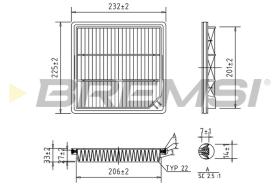 Bremsi FA0593 - FILTRO DE AIRE | AIR FILTER