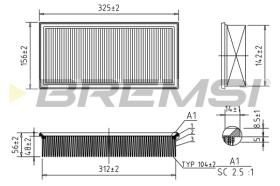 Bremsi FA0595 - FILTRO DE AIRE | AIR FILTER
