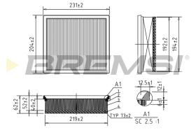 Bremsi FA0598 - FILTRO DE AIRE | AIR FILTER