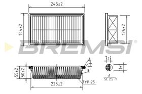 Bremsi FA0601 - FILTRO DE AIRE | AIR FILTER