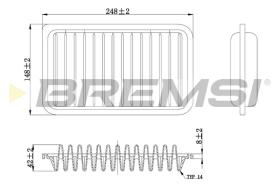 Bremsi FA0602 - FILTRO DE AIRE | AIR FILTER
