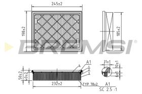 Bremsi FA0603 - FILTRO DE AIRE | AIR FILTER