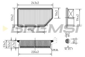 Bremsi FA0604 - FILTRO DE AIRE | AIR FILTER