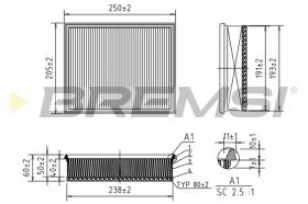 Bremsi FA0606 - FILTRO DE AIRE | AIR FILTER