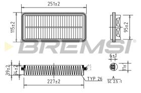 Bremsi FA0609 - FILTRO DE AIRE | AIR FILTER