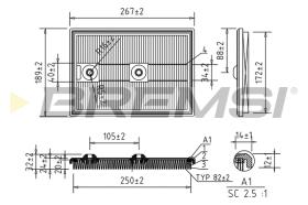 Bremsi FA0611 - FILTRO DE AIRE | AIR FILTER