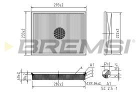 Bremsi FA0616 - FILTRO DE AIRE | AIR FILTER