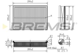 Bremsi FA0622 - FILTRO DE AIRE | AIR FILTER