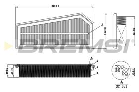 Bremsi FA0627 - FILTRO DE AIRE | AIR FILTER