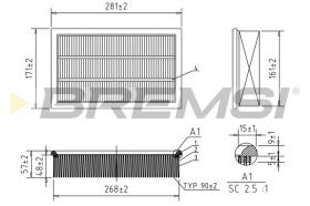 Bremsi FA0651 - FILTRO DE AIRE | AIR FILTER