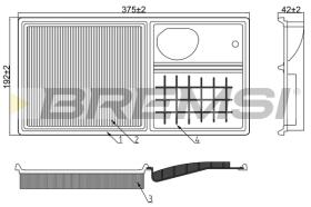 Bremsi FA1019 - FILTRO DE AIRE | AIR FILTER
