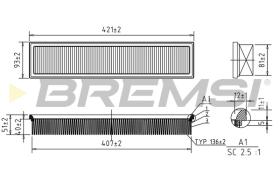Bremsi FA1020 - FILTRO DE AIRE | AIR FILTER