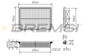 Bremsi FA1022 - FILTRO DE AIRE | AIR FILTER