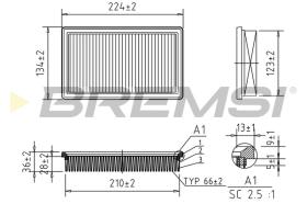 Bremsi FA1023 - FILTRO DE AIRE | AIR FILTER