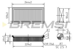 Bremsi FA1030 - FILTRO DE AIRE | AIR FILTER